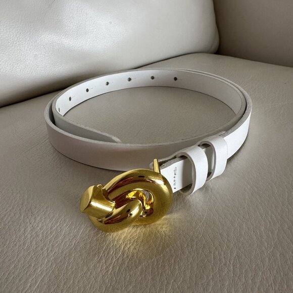 NEW SOURCE UNKNOWN BELT WHITE GOLD - Picture 7 of 7